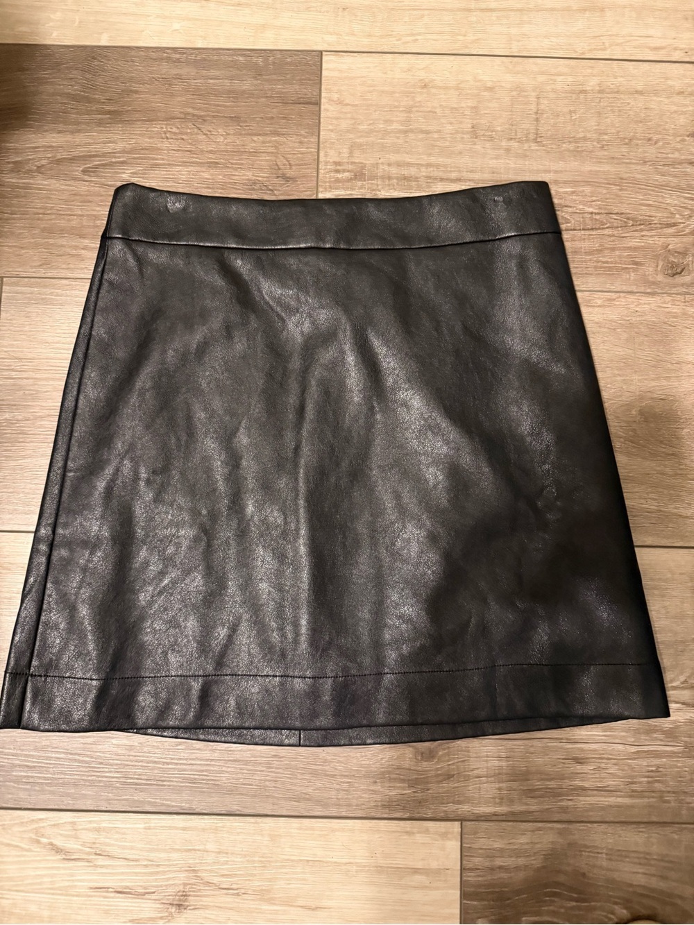 J. Crew Black Faux Leather Mini Skirt